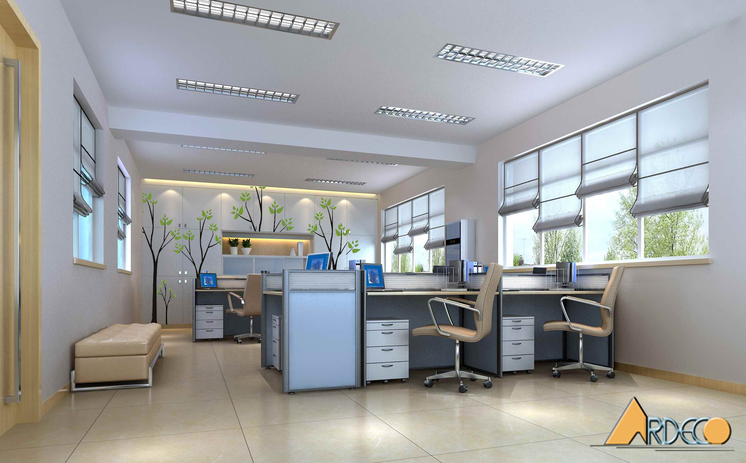 Thiết kế nội thất văn phòng công ty nhỏ hiện đại