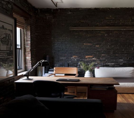 10 mẫu thiết kế phòng làm việc tại nhà với tường gạch lộ-10