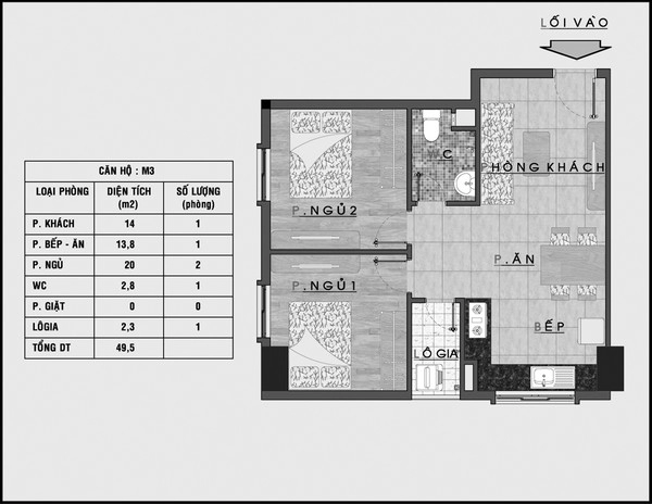 Tư vấn bố trí nội thất căn hộ chung cư 50m² cho gia đình 4 người