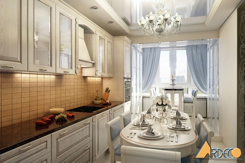 Thiết kế nội thất phòng bếp dự án Chung cư Sky City gia đình Anh Mạnh Chị Nhung