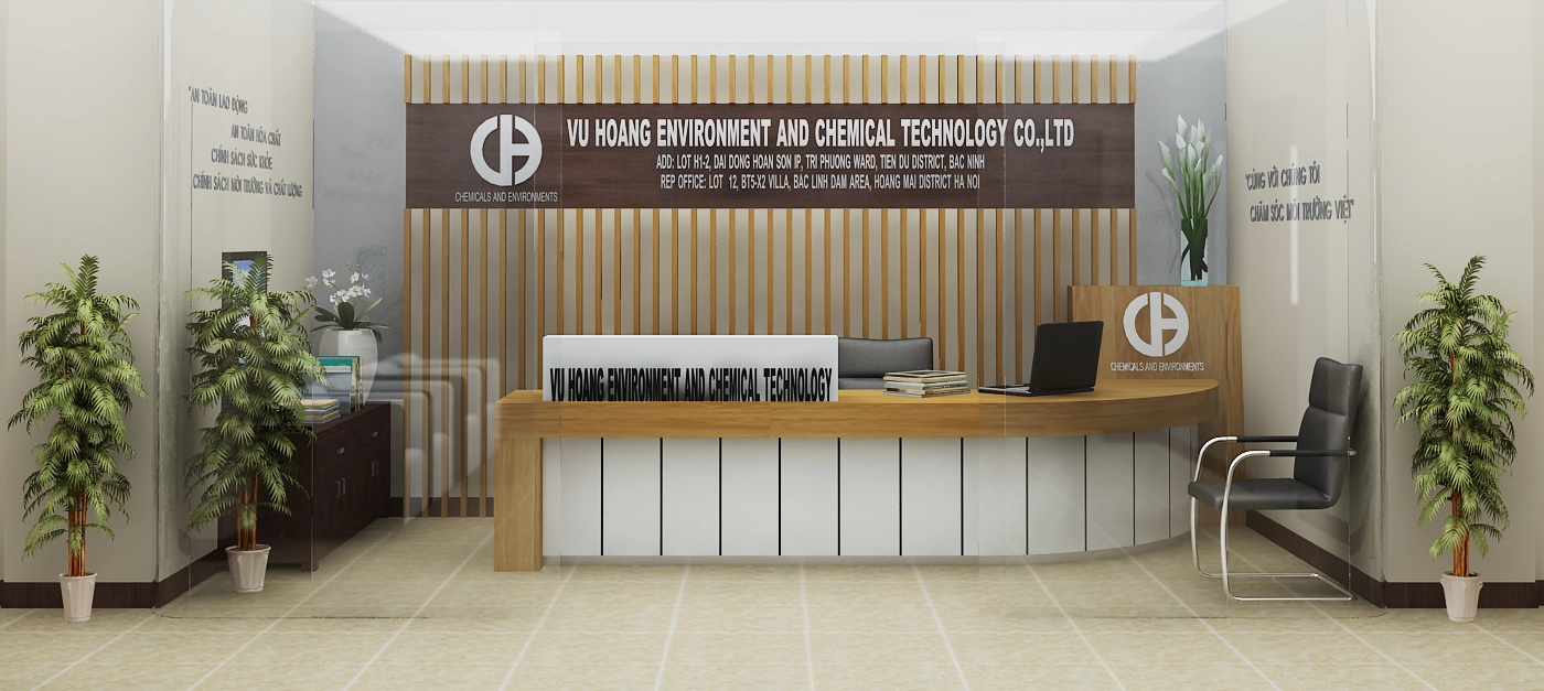 Thiết kế thi công nội thất văn phòng công ty công nghệ hoá chất và môi trường Vũ Hoàng