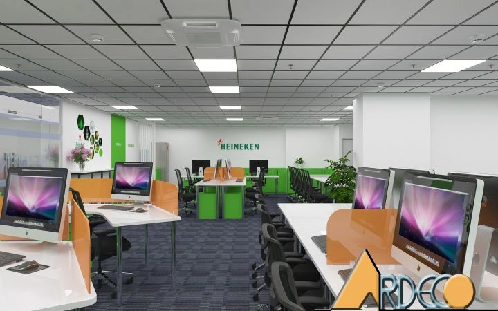 Thiết kế thi công nội thất văn phòng công ty Heineken